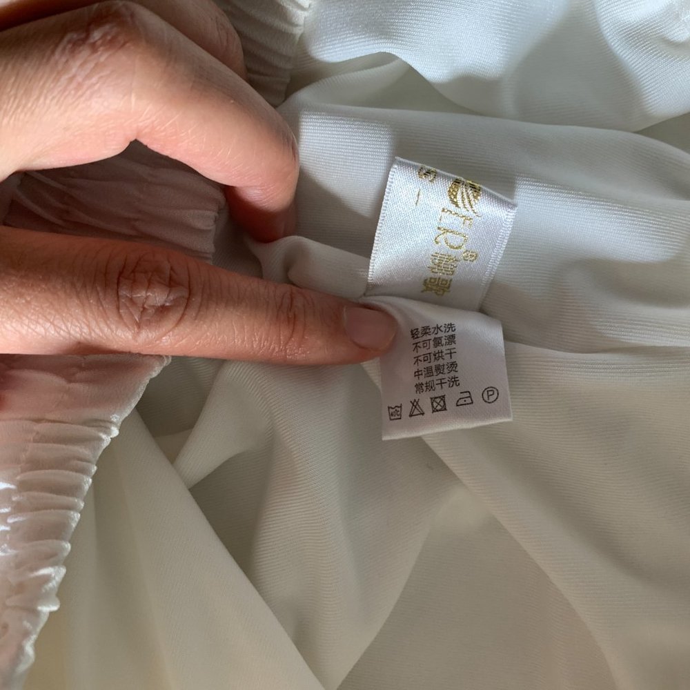 柳歌古典舞天丝白色阔腿裤S码 - Picture 3 of 4